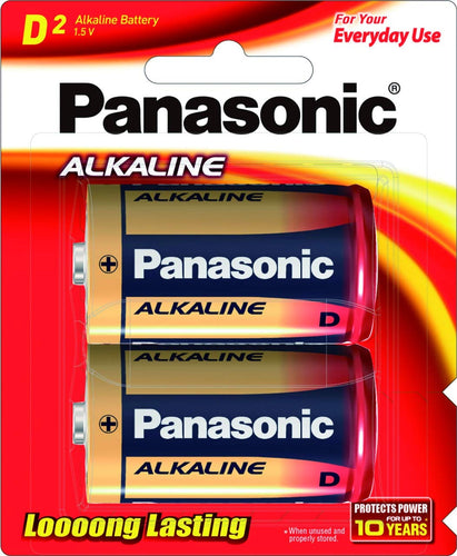 Panasonic D size Alkaline LR 20 (Pack of 2 Cells) - Royal Technologies :::::  genuinebattery.com